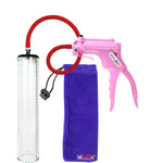 Jacvac Penis Pump | Pink NPT Handle, Silicone Hose | 12" x 2.3" Thick-Walled Penis Cylinder