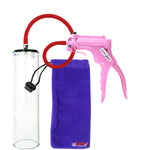 Jacvac Penis Pump | Pink NPT Handle, Silicone Hose | 12" x 3.1" Thick-Walled Penis Cylinder