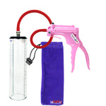Jacvac Penis Pump | Pink NPT Handle, Silicone Hose | 9" x 2.3" Thick-Walled Penis Cylinder