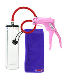 Jacvac Penis Pump | Pink NPT Handle, Silicone Hose | 9" x 2.7" Thick-Walled Penis Cylinder