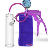 Jacvac Penis Pump | NPT Handle + Gauge | 12" Round Flange | [Purple-Green Handles on Shopify ONLY]