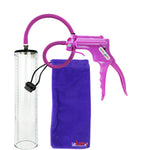 Jacvac Penis Pump | Purple NPT Handle, Silicone Hose | 12" x 2.7" Thick-Walled Penis Cylinder