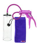 Jacvac Penis Pump | Purple NPT Handle, Silicone Hose | 9" x 2.9" Thick-Walled Penis Cylinder