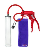 Jacvac Penis Pump | Red NPT Handle, Silicone Hose | 12" x 2.3" Thick-Walled Penis Cylinder