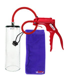 Jacvac Penis Pump | Red NPT Handle, Silicone Hose | 9" x 2.9" Thick-Walled Penis Cylinder