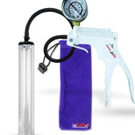 Jacvac Penis Pump | White NPT Handle + Gauge, Black Hose | 12" x 1.7" Thick-Walled Penis Cylinder