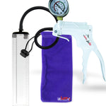 Jacvac Penis Pump | White NPT Handle + Gauge, Black Hose | 12" x 2.5" Thick-Walled Penis Cylinder