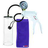 Jacvac Penis Pump | White NPT Handle + Gauge, Black Hose | 9" x 2.9" Thick-Walled Penis Cylinder
