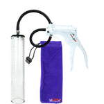 Jacvac Penis Pump | White NPT Handle, Black Hose | 12" x 2.3" Thick-Walled Penis Cylinder
