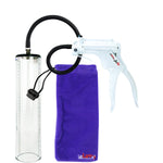 Jacvac Penis Pump | White NPT Handle, Black Hose | 12" x 2.7" Thick-Walled Penis Cylinder