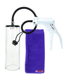 Jacvac Penis Pump | White NPT Handle, Black Hose | 9" x 2.9" Thick-Walled Penis Cylinder