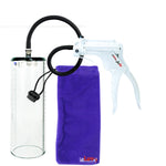 Jacvac Penis Pump | White NPT Handle, Black Hose | 9" x 3.1" Thick-Walled Penis Cylinder