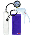 Jacvac Penis Pump | White NPT Handle + Protected Gauge, Black Hose | 12" x 2.7" Thick-Walled Penis Cylinder