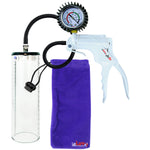 Jacvac Penis Pump | White NPT Handle + Protected Gauge, Black Hose | 9" x 2.7" Thick-Walled Penis Cylinder