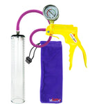 Jacvac Penis Pump | Yellow NPT Handle + Gauge, Silicone Hose | 12" x 2.3" Thick-Walled Penis Cylinder