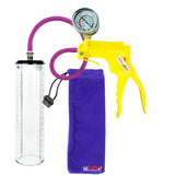 Jacvac Penis Pump | Yellow NPT Handle + Gauge, Silicone Hose | 9" x 2.3" Thick-Walled Penis Cylinder