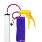 Jacvac Penis Pump | Yellow NPT Handle, Silicone Hose | 12" x 2.3" Thick-Walled Penis Cylinder
