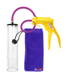 Jacvac Penis Pump | Yellow NPT Handle, Silicone Hose | 12" x 2.7" Thick-Walled Penis Cylinder