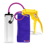 Jacvac Penis Pump | Yellow NPT Handle, Silicone Hose | 9" x 2.5" Thick-Walled Penis Cylinder
