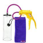 Jacvac Penis Pump | Yellow NPT Handle, Silicone Hose | 9" x 2.9" Thick-Walled Penis Cylinder