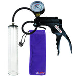 LeLuv JacVac Penis Pump - Swivel Handle + Gauge - 12" Thick Wall, No Flange Cylinder