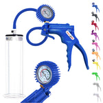 LeLuv Jacvac Penis Pump with Swivel Gauge Options - Choose Wide Flange Cylinder