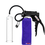 JacVac Penis Pump - Black Swivel Handle, Silicone Hose - 9" x 2.125" Round Flange Cylinder 