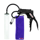 LeLuv JacVac Penis Pump - Swivel Handle, Silicone Hose - 12" Thick Wall, No Flange Cylinder 