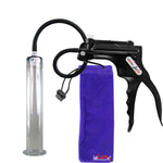 JacVac Penis Pump - Black Swivel Handle, Silicone Hose - 12" x 1.75" Wide Flange Cylinder