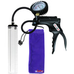 LeLuv JacVac Penis Pump - Swivel Handle + Protected Gauge - 12" Thick Wall, No Flange Cylinder