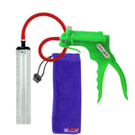 JacVac Penis Pump - Green Swivel Handle, Silicone Hose - 9" x 1.3" Thick-Walled Penis Cylinder
