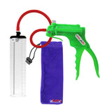JacVac Penis Pump - Green Swivel Handle, Silicone Hose - 9" x 2.1" Thick-Walled Penis Cylinder
