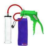 JacVac Penis Pump - Green Swivel Handle, Silicone Hose - 9" x 2.3" Thick-Walled Penis Cylinder