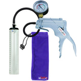 JacVac Penis Pump - Grey Swivel Handle + Gauge, Silicone Hose - 9" x 1.5" Thick-Walled Penis Cylinder