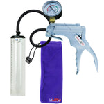 JacVac Penis Pump - Grey Swivel Handle + Gauge, Silicone Hose - 9" x 1.9" Thick-Walled Penis Cylinder