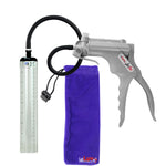 JacVac Penis Pump - Grey Swivel Handle, Silicone Hose - 9" x 1.3" Thick-Walled Penis Cylinder