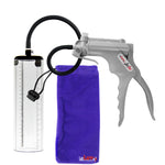 JacVac Penis Pump - Grey Swivel Handle, Silicone Hose - 9" x 2.5" Thick-Walled Penis Cylinder