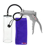 JacVac Penis Pump - Grey Swivel Handle, Silicone Hose - 9" x 2.9" Thick-Walled Penis Cylinder