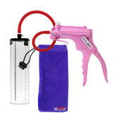 JacVac Penis Pump - Pink Swivel Handle, Silicone Hose - 9" x 2.5" Thick-Walled Penis Cylinder