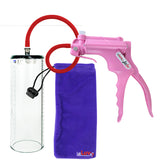 JacVac Penis Pump - Pink Swivel Handle, Silicone Hose - 9" x 3.1" Thick-Walled Penis Cylinder