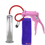 JacVac Penis Pump - Pink Swivel Handle, Silicone Hose - 12" x 2.25" Wide Flange Cylinder