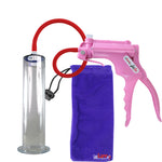 JacVac Penis Pump - Pink Swivel Handle, Silicone Hose - 12" x 2.50" Wide Flange Cylinder