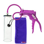 JacVac Penis Pump - Purple Swivel Handle, Silicone Hose - 9" x 2.7" Thick-Walled Penis Cylinder