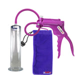 JacVac Penis Pump - Purple Swivel Handle, Silicone Hose - 12" x 2.50" Wide Flange Cylinder