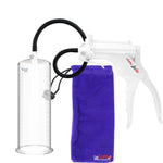 JacVac Penis Pump - White Swivel Handle, Black Hose - 9" x 3.25" Round Flange Cylinder 