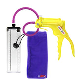 JacVac Penis Pump - Yellow Swivel Handle, Silicone Hose - 9" x 2.5" Thick-Walled Penis Cylinder