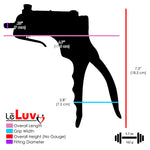 LeLuv JacVac Penis Pump - Swivel Handle + Gauge - 9" Thick Wall, No Flange Cylinder