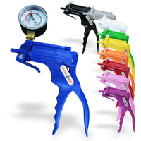 JacVac Vacuum Pump Handle | 360-Degree Swivel Gauge Options | 10 Colors!