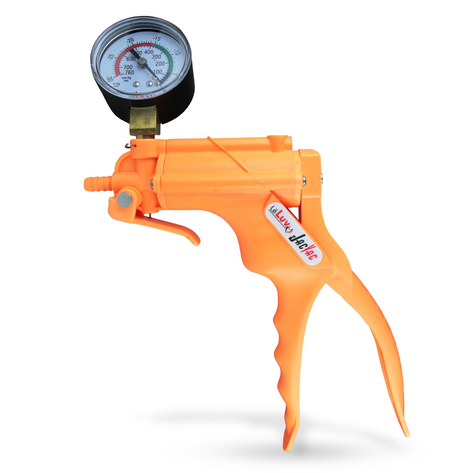 JacVac Vacuum Pump O-Ring Gauge Version - Neon Orange + Swivel Gauge (200155-001)
