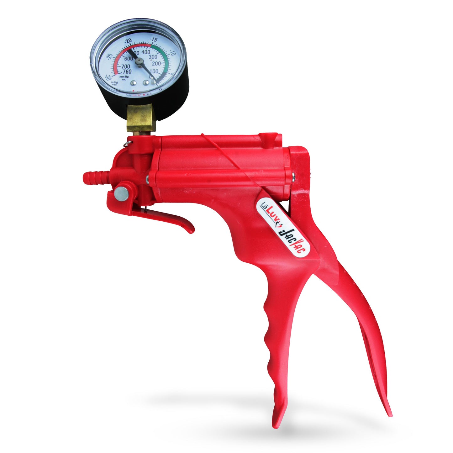 JacVac Vacuum Pump O-Ring Gauge Version - Red + Swivel Gauge (200155-001)
